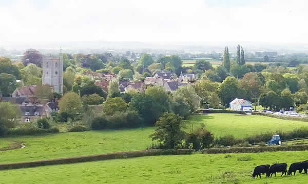 Views over the village of Queen Camel